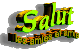 Gif animé bonjour salut les amis
